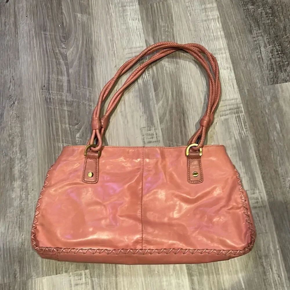 Sigrid Olsen soft pink leather bag.